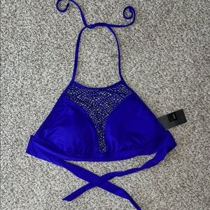 Vibrant Blue Halter Bikini Top